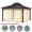 brown, variant on YOPTOP Gazebo Universal Replacement Mosquito Netting - Outdoor Gazebo Canopy 4-Panel Screen Walls with Zipper for 10‘ x 10‘ Gazebo (Mosquito Net Only),black,10`x10`