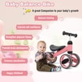 thumbnail image 4 of Costway Baby Balance Bike Toddler Riding Toys  w/ 4 Wheels Pink, 4 of 10