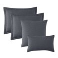 thumbnail image 3 of Clara Clark Ensemble de Courtepointe 5 Pcs, Couvre-Lit Tissage Ellipse Style Moderne, Gris, Très Grand Lit, 3 of 4