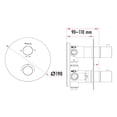 thumbnail image 4 of Round 3-function thermostatic valve, 2 handhelds  showers, or simultaneously, matte black finish, 4 of 8