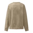 thumbnail image 4 of Pxiakgy Femmes Automne Hiver Ample Décontracté Décontracté Manches Longues Col Rond Chandail Uni Kaki + TG, 4 of 5
