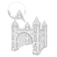 thumbnail image 2 of KAKOWELY 1 Set of Paper Colorizing 3D Castle Model Coloring DIY Coloring Puzzle,14.57X"X10.63"X0.39", 2 of 4