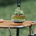 thumbnail image 5 of Circular Glazed Ceramic Planter Set with Unique Kiln-Varied Color Blend for Indoor Display Succulent Garden Display and Home, 5 of 5