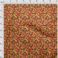 thumbnail image 4 of oneOone Rayon Red Fabric Tropical Fabric For Sewing Printed Craft Fabric By The Yard 56 Inch Wide, 4 of 5