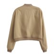 thumbnail image 3 of EQWLJWE Summer Saving Clearance ! Women'S Flying Bomber Jacket With Large Pockets Windproof And Warm Jacket, 3 of 3