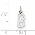 thumbnail image 2 of 14K Or Blanc Petit Bloc Incliné Initiale B Char, 2 of 2
