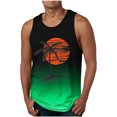 thumbnail image 1 of Styesk Tank Tops Men Men Casual Fashion Gradation Printing Pullover Round Neck Sports Tank, 1 of 2