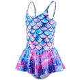 thumbnail image 3 of Girls Swimsuits One Piece Bathing Suits Sleeveless Cute Summer Swimsuit 8-9 Years, 3 of 4