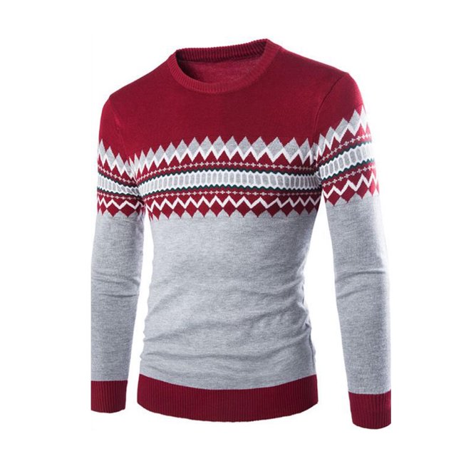 EGNMCR Chandail pour Hommes Chandail d'Hiver à Manches Longues Col Rond Chandail Décontracté Chandail Chemise de Base Col Rond Chandail