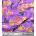 thumbnail image 1 of Soimoi Georgette Viscose Fabric Flower & Leaves Watercolor Print Sewing Fabric Yard 42 Inch Wide, 1 of 3