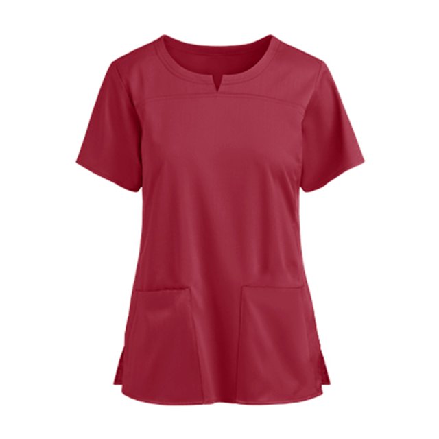 RKSTN Women's Short Sleeve V-Neck Pocket Care Workers Tops