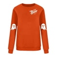 thumbnail image 4 of NMMUED Chandail d'Halloween pour Femmes, Chandails Graphiques pour Femmes, Jolis Chandails d'Halloween pour Femmes, Chandails à Col Rond pour Femmes, T-Shirts d'Halloween pour Femmes, Chandails à Enfiler pour Femmes, Orange m, 4 of 4