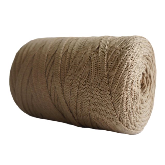 Knitting Yarn Macrame Crocheting Carpets Blanket Cushion Soft Spaghetti Yarn Brown