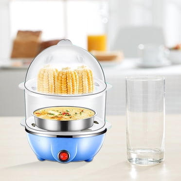 Aqestyerly Multifunctional Egg Cooker Double Layer Egg Boiler Steamer Automatic Electric Egg Steamer for Home Kitchen HWRETIE