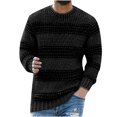 thumbnail image 2 of EGNMCR Sweaters for Men Casual Solid Pullover Round Neck Long Sleeve Ribbed Hem Sweater, Gifts for Men, 2 of 3