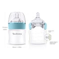 thumbnail image 3 of Yooforea Silicone Coated Glass Baby Bottle, 0M+ Slow Flow Nipple I Anti-Colic, Wide Neck, Stable Base I Medical-Grade Silicone Coating Shatter Protection, BPA BPS PVC Free (90 ML/3OZ-Fog), 3 of 5