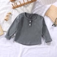 thumbnail image 1 of RXIRUCGD Round-neck Ribbed Velvet Bottoming Shirt For Kids( Gray, Size:1-2 Years ), 1 of 3