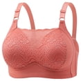 thumbnail image 1 of JMYHOAM Woman's Embroidered Glossy Comfortable Breathable Underwear Bra Bras No Rims with Support and Lift Everyday Bras, 1 of 2