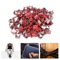 thumbnail image 3 of Square Rivets Rivet Stud Decorative Rivet Four Claw Rivets Leather Craft Accessories 200Pcs Square Rivets Metal Stylish DIY Shoes Bags Hats Decoration Accessories 9mm, 3 of 8