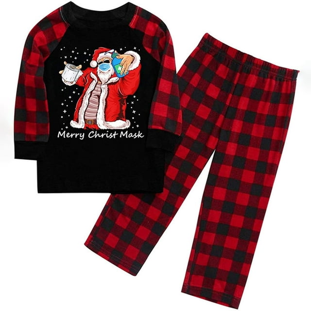 Pyjama Garçons Pyjama Lettre Filles Pyjama Coton Biologique Pyjama Enfants de Noël