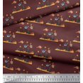 thumbnail image 2 of Soimoi Poly Georgette Fabric Coral & Fish Ocean Print Sewing Fabric Yard 42 Inch Wide, 2 of 3