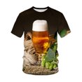 thumbnail image 1 of Tenmix Chemises Imprimées 3D pour Hommes Hauts d'Été Réguliers T-Shirt Graphique de Vacances Manches Courtes Style-C TP, 1 of 2
