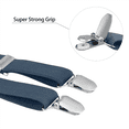 thumbnail image 2 of "Buyless Fashion Men Suspenders - 48"" Elastic Adjustable Straps 1"" - Leahter Y Shape Back", 2 of 7