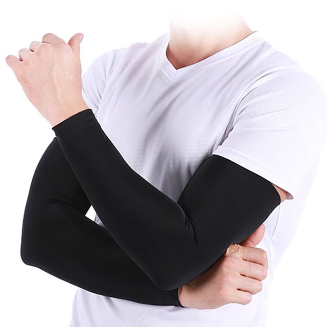 TOPTIE 1 Paire Manchons de Bras Manchons de Compression pour Hommes Femmes-1 Paire Noir-G