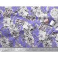 thumbnail image 2 of Soimoi polyester Crepe Fabric Leaves & Flower Floral Decor Fabric Printed Yard 42 Inch Wide, 2 of 3