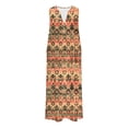 thumbnail image 3 of Ovzne Robes d'Été pour Femmes Robe de Plage Robe d'Été Décontractée pour Femmes Dégradé Sans Manches Col en V Longue Robe Robe de Printemps Liquidation, 3 of 4