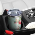 thumbnail image 3 of Gobelet 20oz avec Couvercle et Paille en Acier Inoxydable Rose Fleurs Roses Gobelet Isolé sous Vide pour Eau Café, Double Paroi Gobelet de Voyage Réutilisable pour Boissons Chaudes, 3 of 6