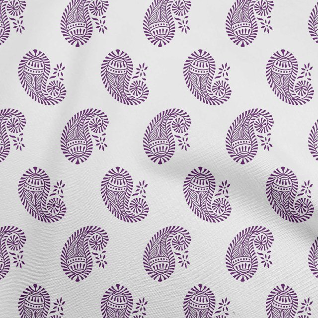oneOone Tissu en Coton Cambric Prune Matériau de Robe Tissu Imprimé Tissu au Mètre 56 Pouces de Large