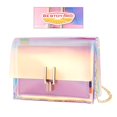thumbnail image 3 of BESTOYARD Sac à Main Transparent pour Femme, Sacs à Chaîne Colorés, Sacs Arc-en-Ciel, Mini Sac en Gelée Transparent (Rose), 3 of 5