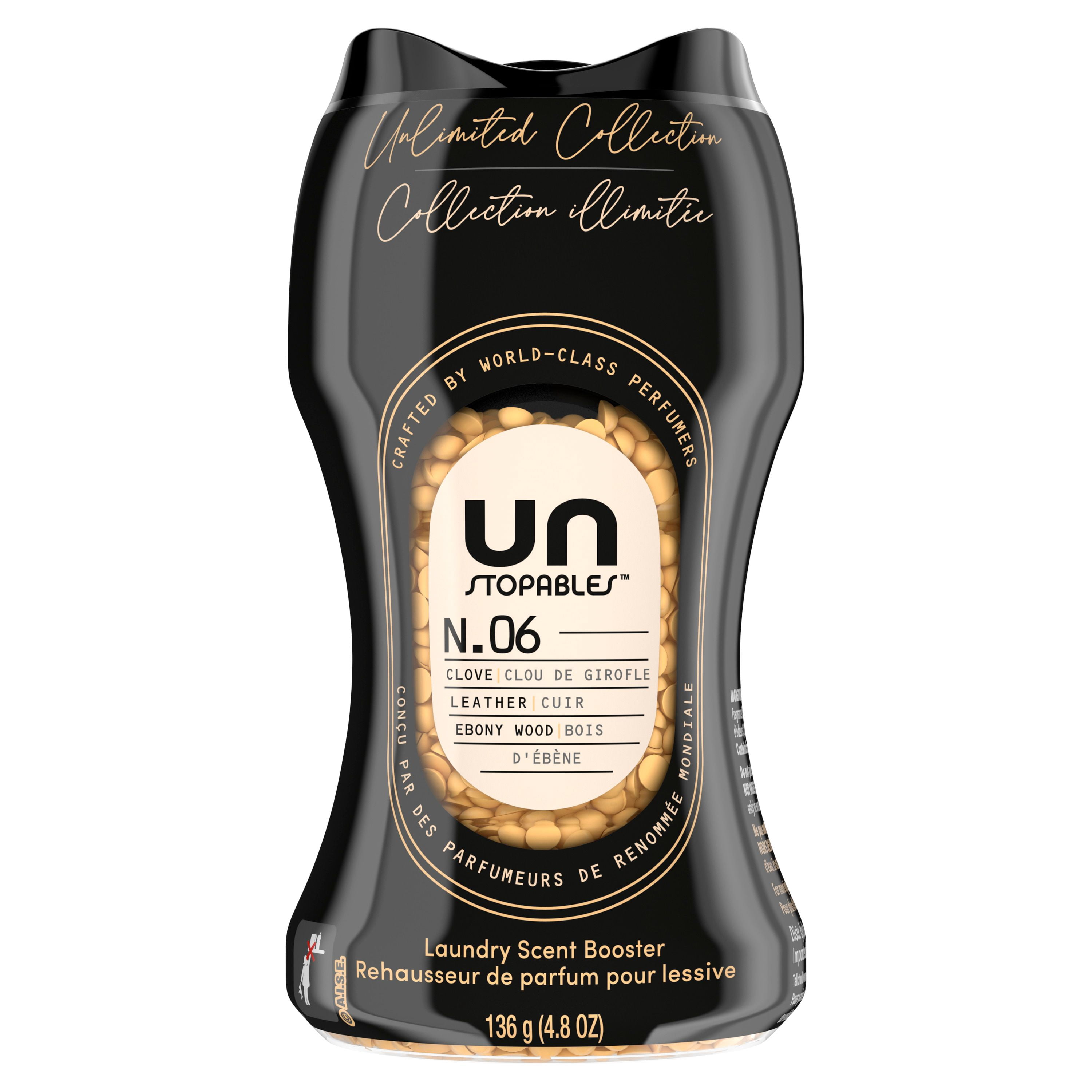 Downy Unstopables Unlimited Collection In-Wash Laundry Scent Booster Beads, No. 06, Fine Fragrance, Long-Lasting Fresh Scent Beads, 136 g
