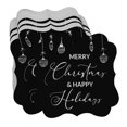 thumbnail image 3 of Inkdotpot Pack Of 50 Merry Christmas & Happy Text Paper Tags DIY Craft Bracket Shape Real Silver Foil Hang Tags, 3 of 7
