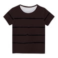 thumbnail image 1 of Yuyuzo T-Shirts pour Garçons et Filles, Manches Courtes, Col Rond, Rayé, Mignon, Été, 1 of 5