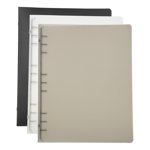 Uxcell B5 Binder Cover, 3 Pcs PP 9 Ring Loose Leaf Binder Protector Round Ring Binder, Multicolor