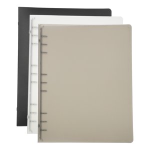 Uxcell B5 Binder Cover, 3 Pcs PP 9 Ring Loose Leaf Binder Protector Round Ring Binder, Multicolor