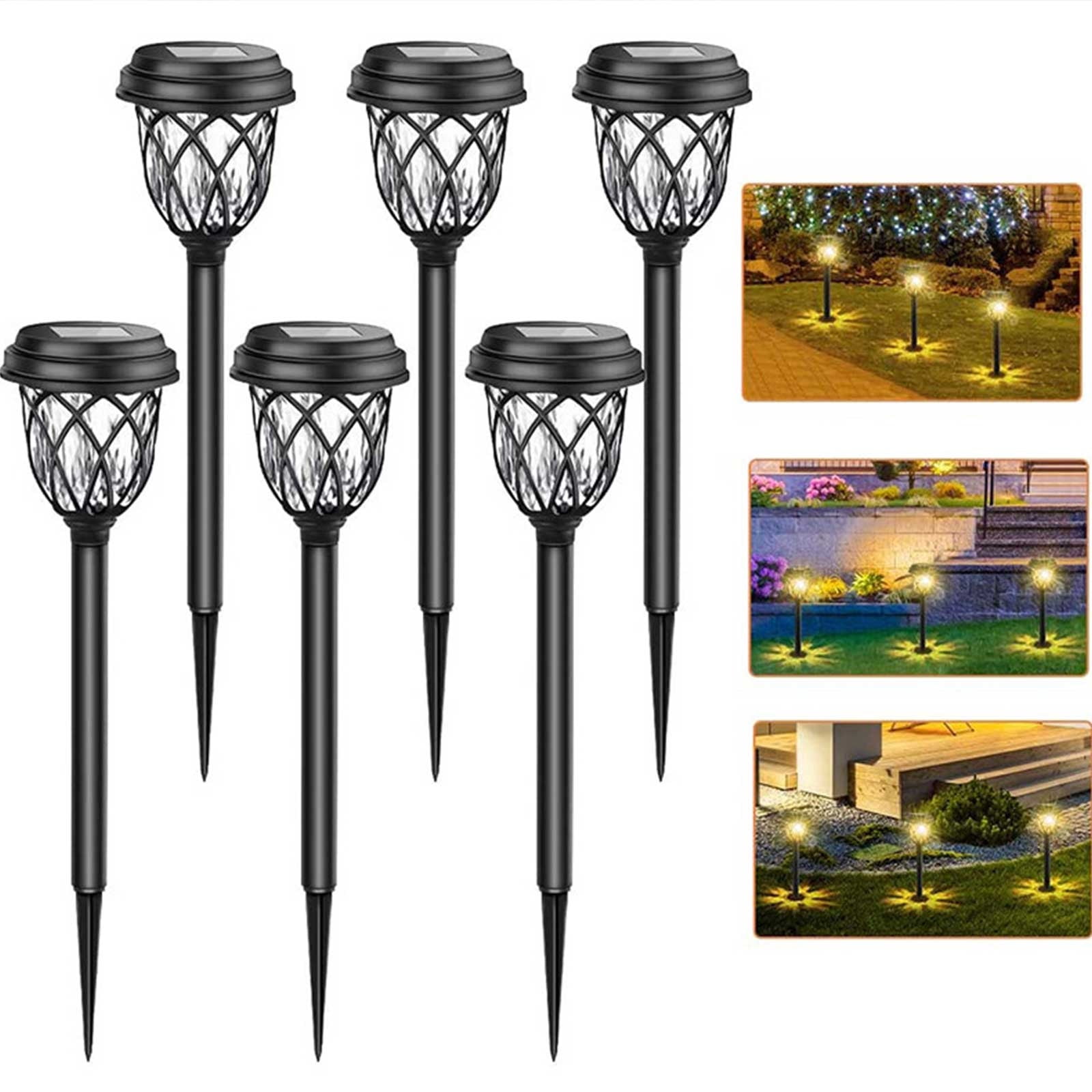 TopLLC Outdoor Solar Lights, Land-scape Spotlights, Garden Lights, Wireless Solar Powered Outdoor Lights/Lighting For Yard, Walkway（6pcs）