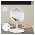 thumbnail image 1 of Miroir de Maquillage à DEL avec Lampe avec Rangement, Miroir Cosmétique de Bureau Rotatif, Lumière, Gradation Réglable, Miroir de Meuble-Lavabo USB, Utilisation Grand, 1 of 7