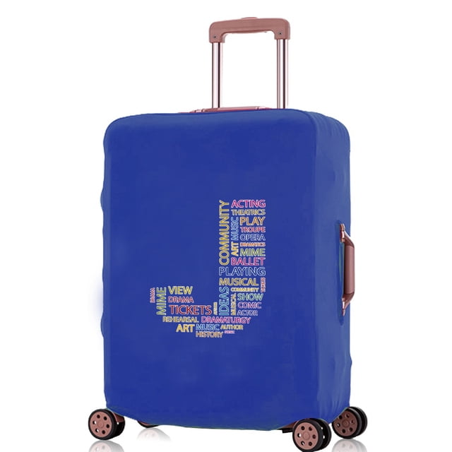 2024 Luggage Covers Travel Accessories Suitcase Cover Protector Reusable Washable 18-32inch Text Letter Printed Pattern Series 8text J M