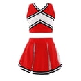 thumbnail image 1 of Sinleey Costume de Danseuse pour Filles avec Jupe Plissée Rouge 14, 1 of 7