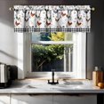 thumbnail image 2 of 1 Piece Chicken Kitchen Curtains and Valances Set for Windows Rooster Kitchen Window Curtains Over Sink Decor 18x54 in, 2 of 5