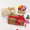 thumbnail image 4 of Storage Box Large Capacity Decorative with Lid Rectangle Vintage Handmade Rattan Snack Cosmetics Organizer Home Supplies, 4 of 8