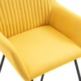 thumbnail image 5 of vidaXL Dining Chairs 6 pcs Yellow Fabric, 5 of 5