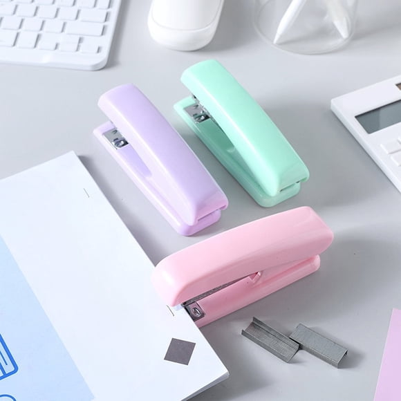 WKWeiS Detachable Macaron Colored Stapler Labor-Saving Stapler Convenient for Student Office Multifunctional Stapler Stationery Deals of The Day