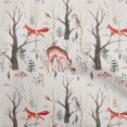 thumbnail image 1 of oneOone Cotton Poplin Red Fabric Deer Sewing Craft Projects Fabric Prints By Yard 42 Inch Wide, 1 of 5