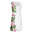 thumbnail image 4 of Penkiiy Robes de Printemps pour Femmes 2024 Décontractées Imprimées Amples Sans Manches Couleur Unie Col Rond Tempérament Élégantes Robes Dos Nu 2TG Multicolore, 4 of 5