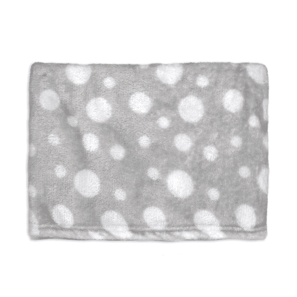 Jesse & Lulu Grey Dotted Plush Blanket