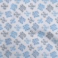 thumbnail image 1 of oneOone Cotton Cambric Light Blue Fabric Text Craft Projects Decor Fabric Printed By The Yard 42 Inch Wide, 1 of 5